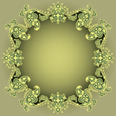 Vector ornamental nature vintage border