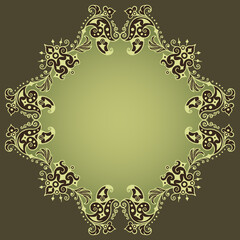Vector ornamental nature vintage border