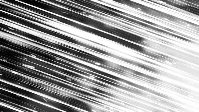 Manga or comic book lines animation. Action speed effects. Light rays, Explosion, Power. Hyper speed warp loop animation. Black and white straight lines.