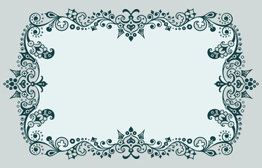 Vector ornamental nature vintage border
