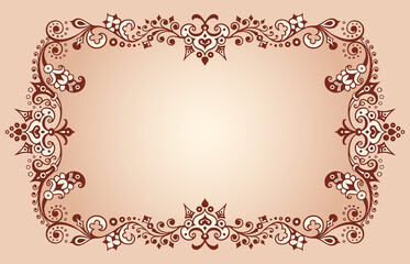 Vector ornamental nature vintage border