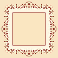 Vector ornamental nature vintage border