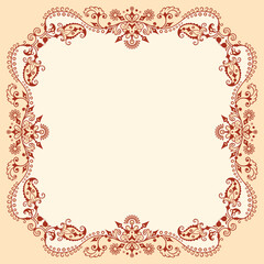 Vector abstract ornamental nature vintage border