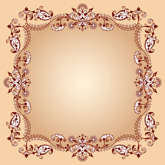 Vector abstract ornamental nature vintage border