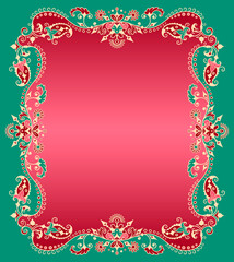 Vector abstract ornamental nature vintage border