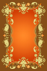 Vector abstract ornamental nature vintage border