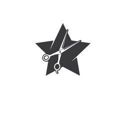 barber shop icon logo vector icon