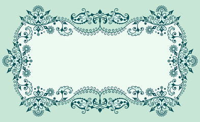 Vector abstract ornamental nature vintage border