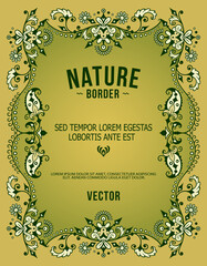 Vector abstract ornamental nature vintage border