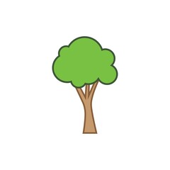 tree cartoon vector icon illustration design