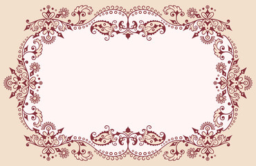 Vector ornamental nature vintage border