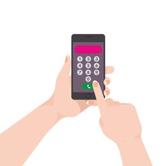 Hand Holding Mobile Phone