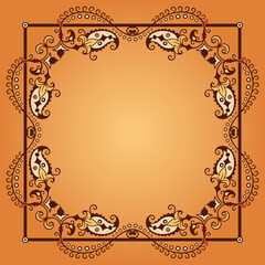 Vector abstract ornamental nature vintage border