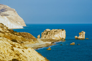 Obraz premium Petra tou Romiou, famous as a birthplace of Aphrodite in Paphos, Cyprus