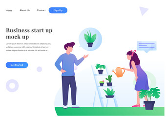 web landing page talking about plant