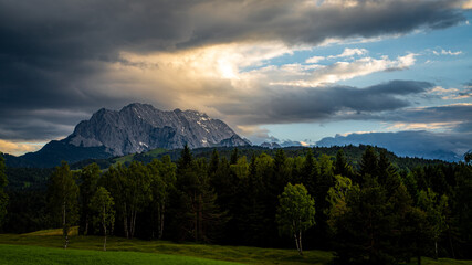Naklejka premium mountain alps clouds view