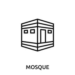 mosque icon vector. mosque sign symbol for modern design.