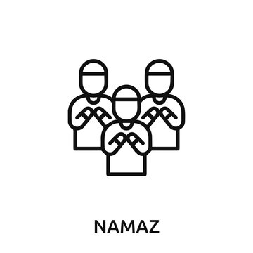namaz icon vector. namaz sign symbol for modern design.