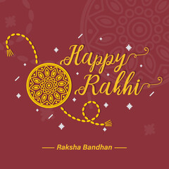 Happy Raksha Bandhan, Rakhi, greeting poster, card, vector