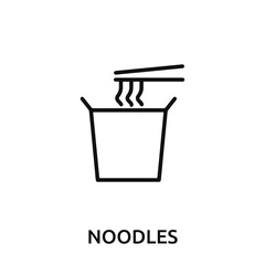 noodles icon vector. noodles sign symbol for modern design.