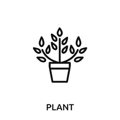 plant icon vector. plant sign symbol for modern design.