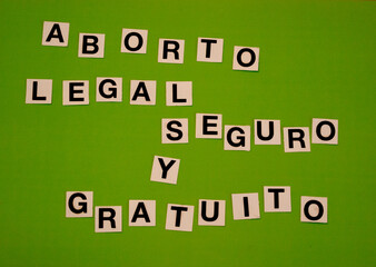Sign in Spanish about abortion