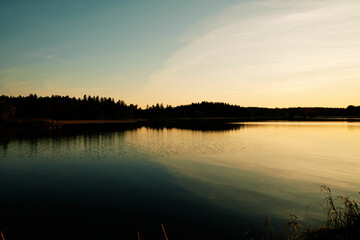 Family boat trip on Päijänne, Finland on a hot summer day. 