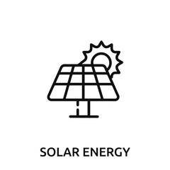 solar energy icon vector. solar energy sign symbol for modern design.