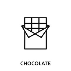 chocolate bar icon vector. chocolate bar sign symbol for modern design.