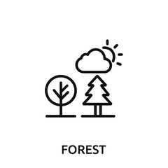 forest icon vector. park sign symbol for modern design.
