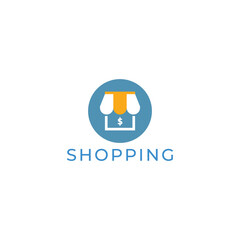 Online Shop logo designs template. Tag, Label, Store, Cart, Trolley.