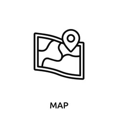 map icon vector. location map sign symbol for modern design.