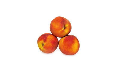 Peach. Fresh organic peach isolated on white background.