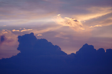 Abstract of colorful sky in the sunset