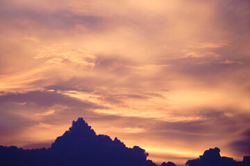 Abstract of colorful sky in the sunset