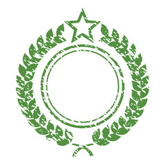 laurel wreath, frame with green leaves, vector illustration 