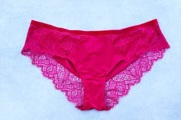 Sexy women's panties isolated on light background.