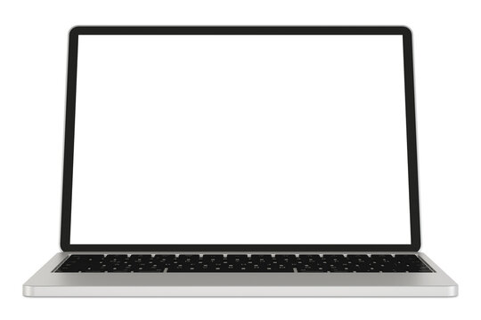 Laptop isolated on white background. 3d illustration.
