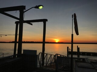 sunset at the pier