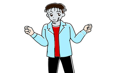 ハロウィンのフランケンシュタイン