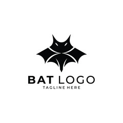 Bat vector logo icon illustration on white background.