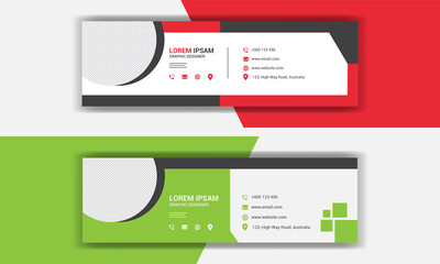 simple professional creative modern Corporate email signature collection with layout.