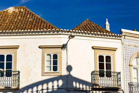 the four-sided roof bears witness oriental influence in architecture of Tavira, Algarve, Portugal