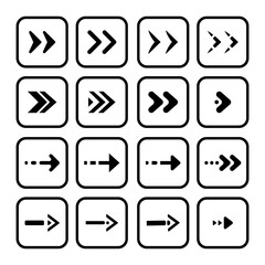  Next arrow icon set for website and mobile