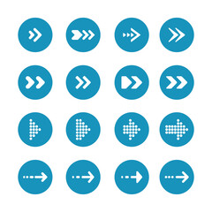 Arrow buttons icon set for web computer and mobile app