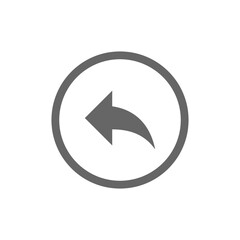 back arrow icon in the circle button
