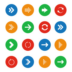 Arrow sign icon set for web computer and mobile app