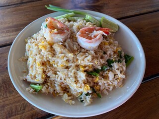 Shrimp Fried Rice traditional food in Thailand