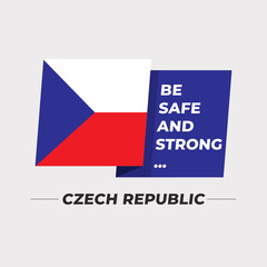 National flag icon with encouraging message isolated on light grey background : Vector Illustration