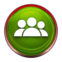 Group icon fresh green round button illustration